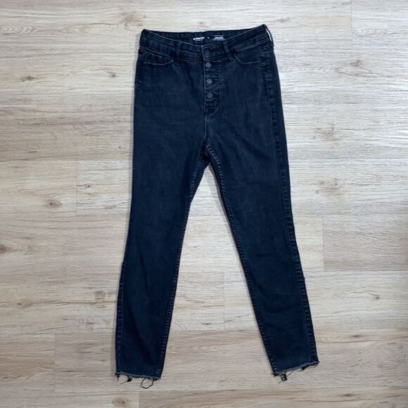 Old Navy Black Skinny Ultra High-Rise Rockstar Super Skinny Jeans Size 6 - Picture 3 of 12